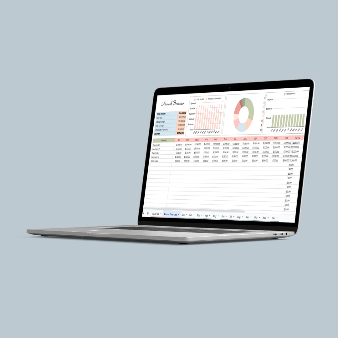 Wealth Map 365 - Digital Budget Planner Spreadsheet